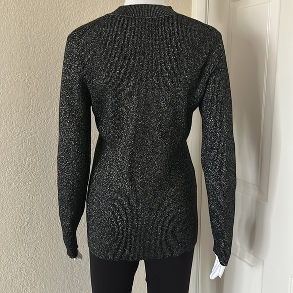 Ted Baker London high neck Black with shimmer long sleeve knit Sweater size 4 - Picture 6 of 10